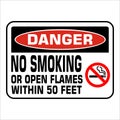 NO SMOKING prohobition forbidden sign vector illustration Royalty Free Stock Photo